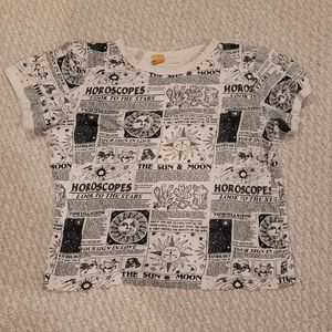 Vibe N Medium Horoscope Newspaper All Over Print T Shirt
